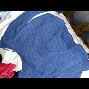 Blue and gray sweater